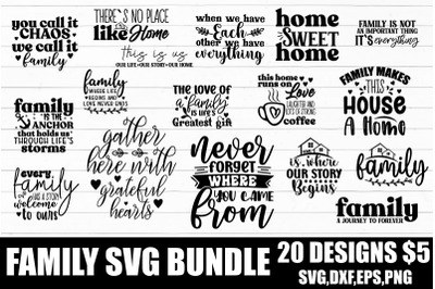 family SVG bundle