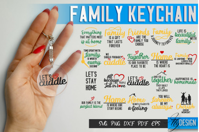 Family SVG Keychain Bundle | Family Quotes SVG Design | Funny Family