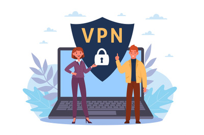 Privacy system to protect data of private VPN network. Tiny people and