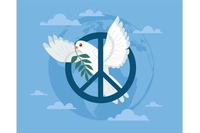 Day peace international, love symbol, tranquility and calm, harmony. W