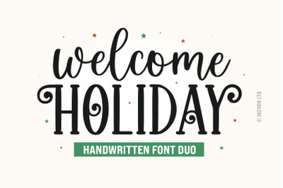 Welcome Holiday - Script Font Duo