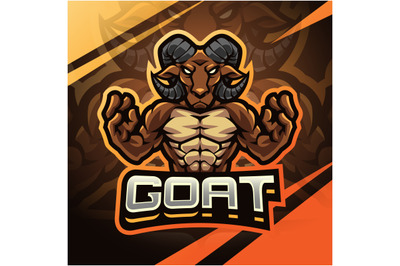 Goat fighter esport mascot logo design