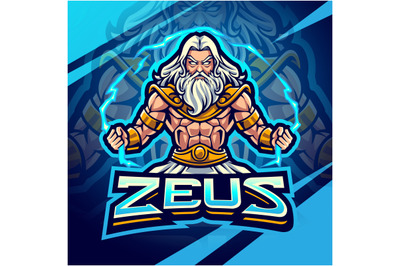 Zeus esport mascot logo design