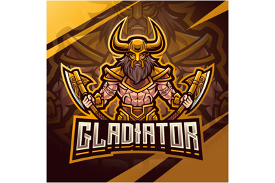 Gladiator esport mascot logo design