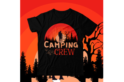 Camping Crew T-Shirt Design , Camping Crew SVG Cut File