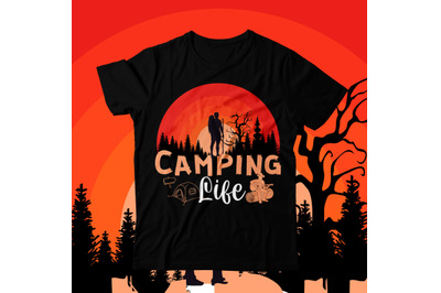 Camping Life T-Shirt Design, Camping Life SVG Cut File