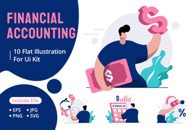 Financial Accounting flat illustration