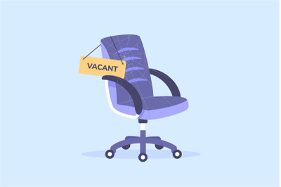 Workers shortage. Empty job chair, vacancy challenge needs talent skil