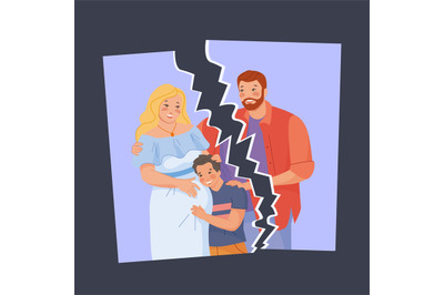 Broken family. Separated photo, marriage problem law divorce split rel