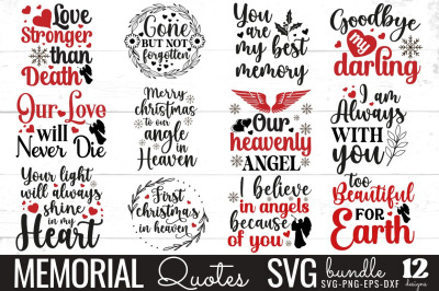 Memorial Quotes SVG bundle