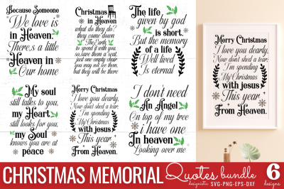 Memorial Quotes SVG Bundle