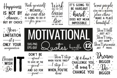 Motivational Quotes SVG Bundle