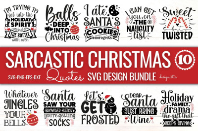 Sarcastic Christmas SVG Bundle