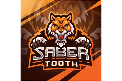 Sabertooth esport mascot logo design