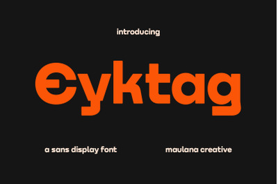 Eyktag Sans Serif Display Font