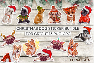 Christmas Dog | Dog Sticker Bundle