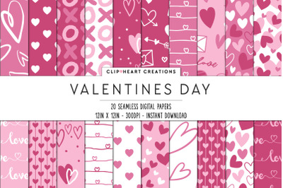 Valentines Day Digital Papers