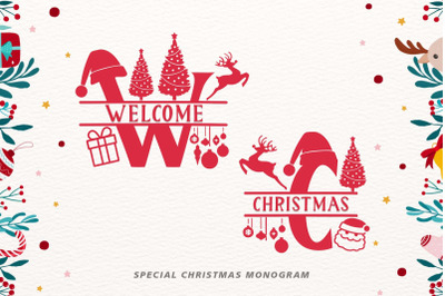 Welcome Christmas Monogram