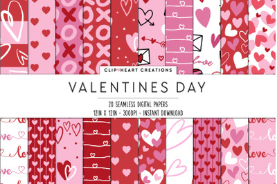 Valentines Day Digital Papers