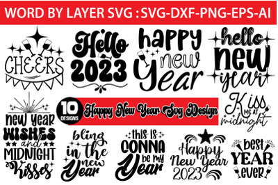 Happy new year svg Design