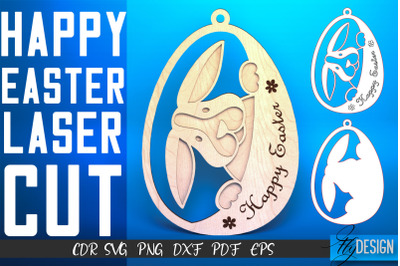 Happy Easter Egg Laser Cut SVG | Easter SVG Design | CNC Files