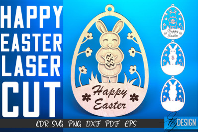 Happy Easter Egg Laser Cut SVG | Easter SVG Design | CNC Files