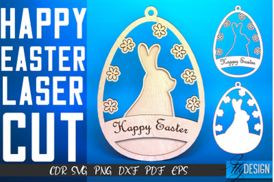 Happy Easter Egg Laser Cut SVG | Easter SVG Design | CNC Files