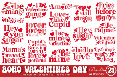 Boho Valentines Day SVG Bundle