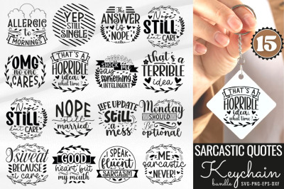 Sarcastic Quotes Keychain Bundle