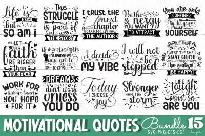 Motivational Quotes SVG Bundle