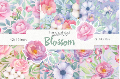 Watercolor Floral Digital Paper