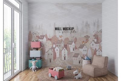 Wall mockup&2C; Wallpaper mockup