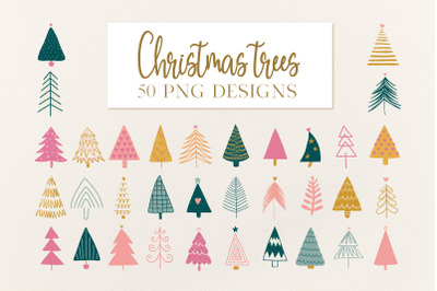 Christmas Tree PNG Bundle. Modern Christmas Tree Sublimation