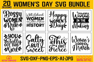International Women&#039;s Day SVG Bundle, Happy Women&#039;s Day Svg, 8 March S