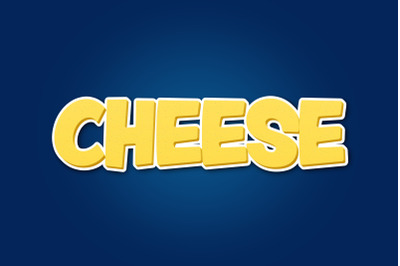 Cheese 3D Text Effect PSD