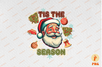 Tis The Season Santa Claus Vintage Xmas