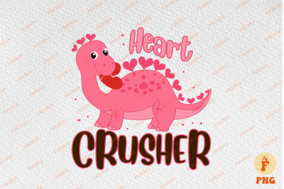 Heart Crusher Dinosaur Valentine&#039;s Day