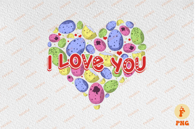 I Love You Dinosaur Eggs Heart Valentine