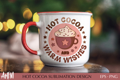 Hot Cocoa Sublimation Print | Warm Wishes PNG