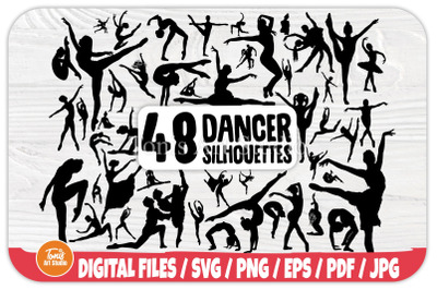 Dance SVG Cut File | Dancers Svg | Dancer Clipart | Dancer Silhouettes