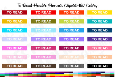 To Read Printable Header Box Planner Functional Stickers PNG