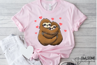 Valentine&#039;s Day Sloth Couple Love