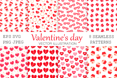 Valentine&#039;s day pattern. Hearts SVG. Valentine&#039;s background