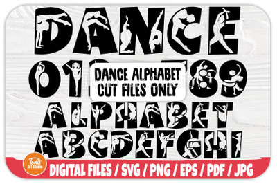 Dance Alphabet SVG | Monogram Letters Svg | Dance Font | Dancing Clipa