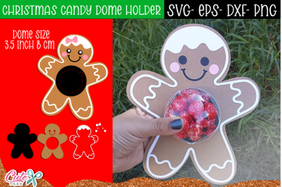 Gingerbread Candy Dome SVG Cut File| Christmas Paper Cut SVG