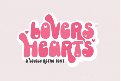 LOVERS HEARTS Retro Valentine Font