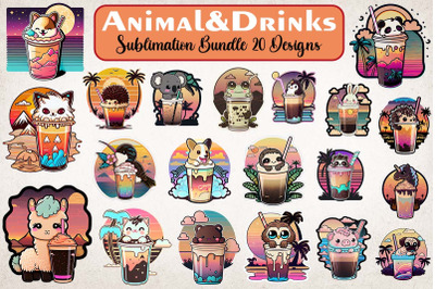 Animal &amp;amp; Drinks Bundle-20 Designs-221216