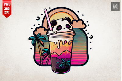 Cute Panda &amp; Latte Milkshake