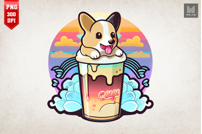 Cute Corgi &amp;amp; Soft Drink