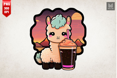 Cute Llama &amp;amp; Chocolate Milkshake